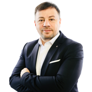 Black and White Minimalist LinkedIn Profile Picture
